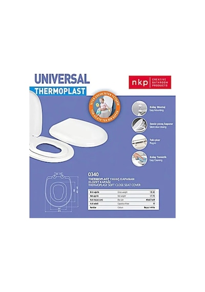 Thermoplast Universal Yavaş Kap. Klozet Kapağı Üstten Sıkma