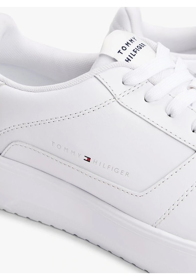 Tommy Hilfiger Modern Hafif Tabanlı Deri Erkek Sneaker Fm0fm05529ybs Beyaz