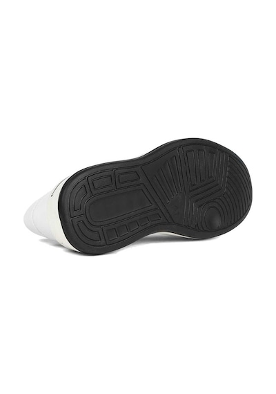 Erkek Beyaz Baskılı Bağcıklı Kalın Tabanlı Deri Sneaker