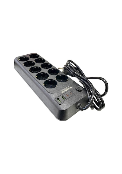 Winnboss 3423 10'lu 2metre Kablolu 2usb+2type-c Girişli Akım Korumalı Grup Priz 2 M
