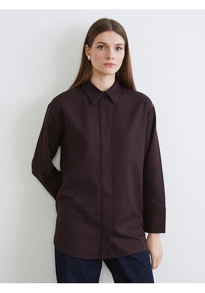 Lcw Modest Bordo Desenli Kadın Gömlek Tunik