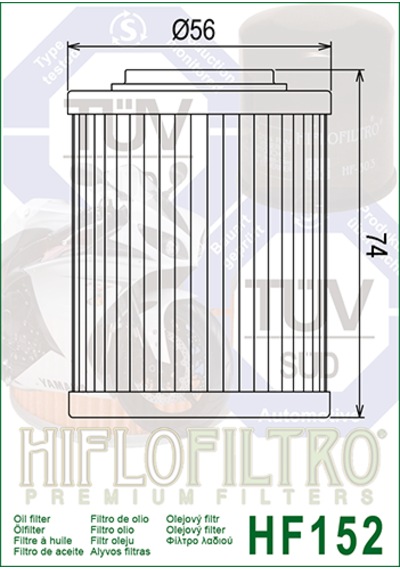 Cf Moto Z Force 950 Sport 20-25 Hiflo Hf-152 Yağ Filtresi