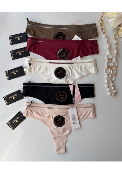 Orijinal Lazer Kesim Spandex Invisible Dikişsiz Transparan Detayl Beyaz