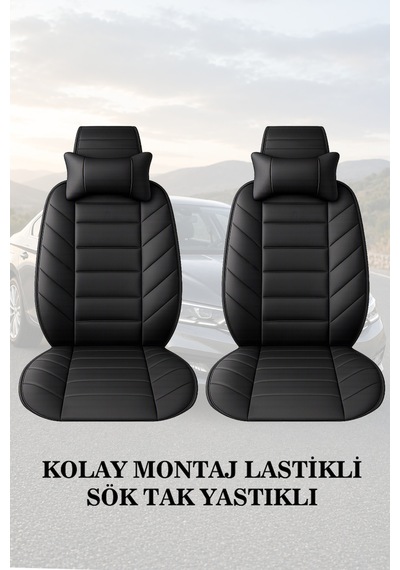 Fiat Fiorino 2020 Uyumlu Lüks Siyah Renk Premium 2 Adet Minder Ve Yastık