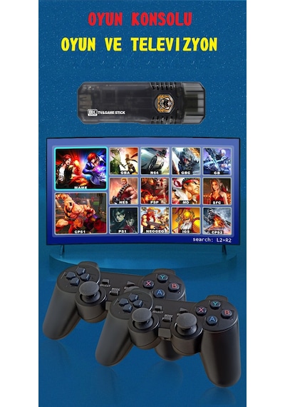 Arcade 8K 10.000 Oyunlu HD Mini TV Android Retro Oyun Konsolu