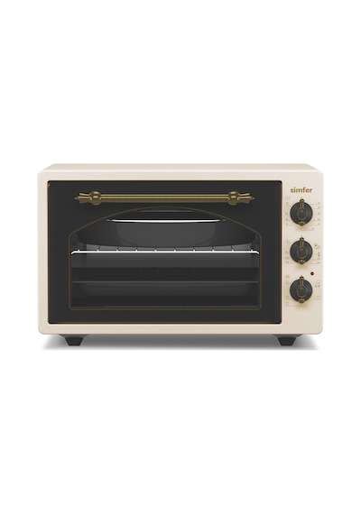Simfer 4295 Retro Bej 42LT  Turbo Fan Mini / Midi Fırın – 6 Fonksiyon, Yoğurt Yapma & Buz Çözme Özellikli