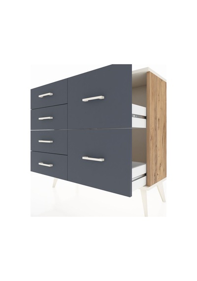 Arges Şifonyer 6 Çekmeceli 88x30x80 Çam-aytaşı/antrasit Aytaşı/antrasit Arges Şifonyer 6 Çekmeceli 88x30x80 Çam-aytaşı/antrasit Aytaşı/antrasit