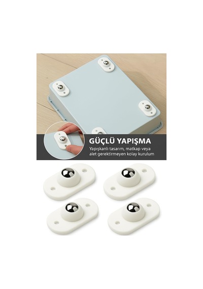 Kartelalı 4pcs Tek Bilya Tekerlekli Mobilya Eşya Taşıma Aparatı 360 8kg Taşıma Kapasite 4741