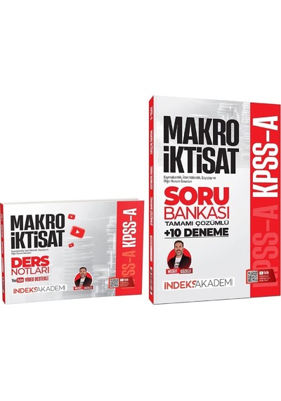 İndeks Akademi 2026 Kpss A Grubu Makro İktisat Video Ders Notları + Soru Bankası 2 Li Set - Mesut Güzelli İndeks Akademi Yayıncılık