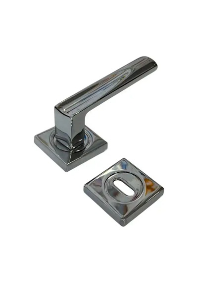 Sese Duru Modeli Rozetli Oda Kapı Kolu Krom Renk 200-203r-01-18