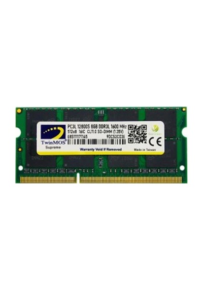 Twinmos 8gb Ddr3 1600mhz Cl16 1.35v Low Volt.mdd3l8gb1600n Notebook Ram Kdo
