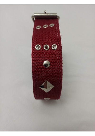 Kozaklı Süslü Köpek Tasması Kırmızı 75 x 5 CM Kırmızı