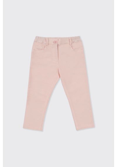 Kız Bebek Düğmeli Pembe Pantolon 479637