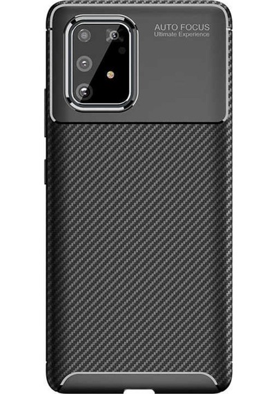 Samsung Galaxy Uyumlu A91 (S10 Lite) Kılıf Karbon Silikon Case