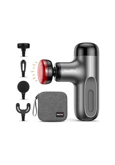 Heychy Mini Isı Masaj Tabancası, Derin Doku Masaj Tabancası, Sporcular İçin 4 Masaj Başlığı İle Taşınabilir Kas Masajı Heychy Mini Isı Masaj Tabancası, Derin Doku Masaj Tabancası, Sporcular İçin 4 Masaj Başlığı İle Taşınabilir Kas Masajı