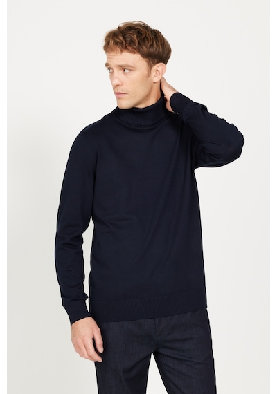 AC&Co / Altınyıldız Classics Erkek Lacı Standart Fit Normal Kesim Tam Balıkçı Yaka Triko Kazak Lacivert AC&Co / Altınyıldız Classics Erkek Lacı Standart Fit Normal Kesim Tam Balıkçı Yaka Triko Kazak Lacivert