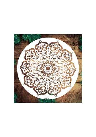 Kk Swords Stencil Tasarım Ma125 Mandala Duvar Ahşap Cam Boyama Deseni
