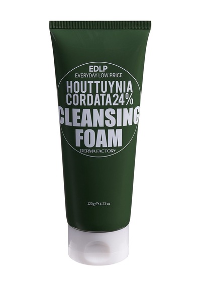 Derma Factory Hassas Ciltler İçin %24 Houttuynia Cordata İçeren Vegan Temizleyici Derma Factory Foam 120 gr