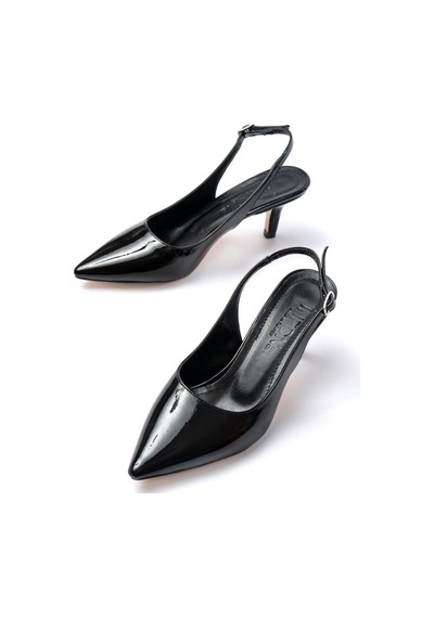 Alemdarshop St-1152 Siyah Rugan Günlük 7 Cm Topuklu Kadın Ayakkabı Çok Renkli