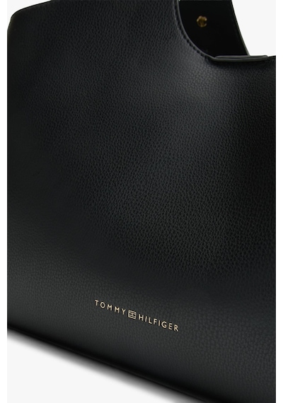 Tommy Hilfiger Th Logo Satchel Siyah Kadın El Çantası-15218
