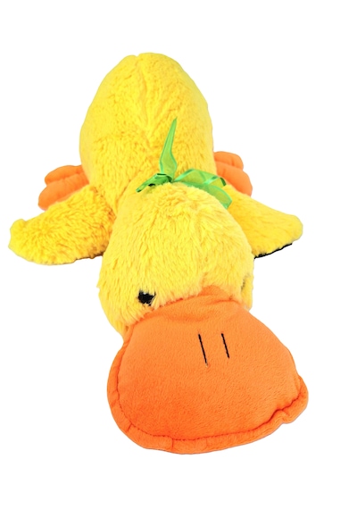 Merty Avm 55 Cm Peluş Yatan Ördek - Yumuşak Uyku Arkadaşı & Çocuk Odası Dekoratif Yastık Ce Sertifikalı Sarı
