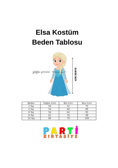 Parti Selesi Kız Çocuk Askılı Tarlatanlı Taç Asa Eldiven Hediyeli Mavi Elsa Elbise Frozen Mavi