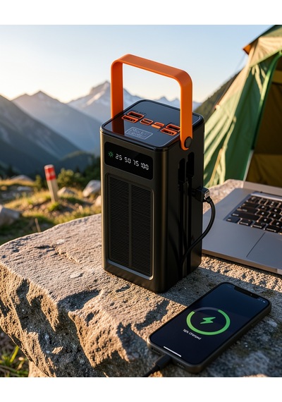 Güneş Enerjili Yüksek Kapasiteli Powerbank Uczz80000powerbank-4 Çok Renkli