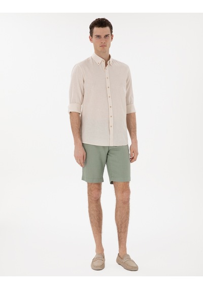 Pierre Cardin Erkek Bej Gömlek Desenli 50303245-vr011 Bej