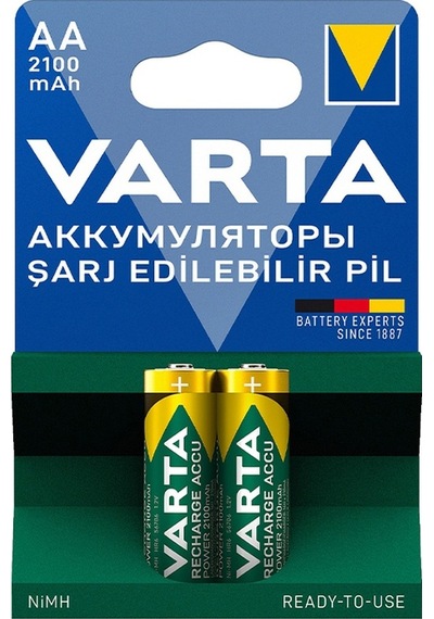 Varta Nı-mh 1.2v 2100 Mah Hr6 Aa Şarjlı 2'li Kalem Pil