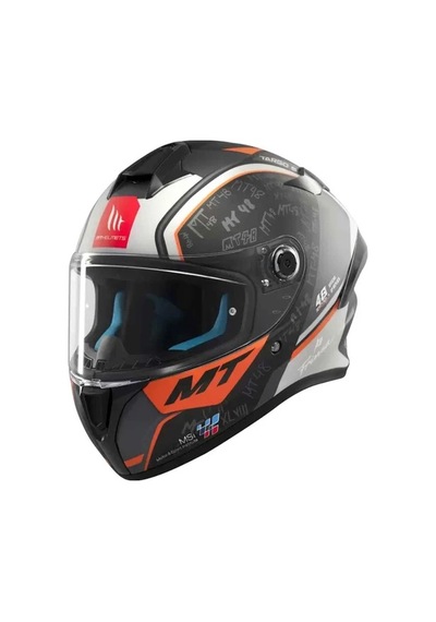 Mt Helmets Targo S Ivan Ortolo B4 Motosiklet Kaskı Siyah Gri