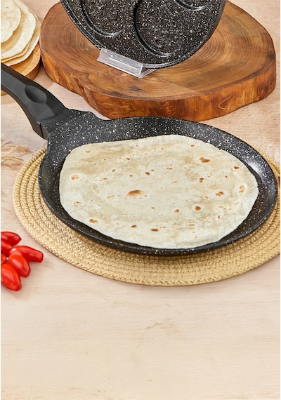 Polochef Granit Döküm Krep Ve Gözleme Tavası 26 Cm Siyah