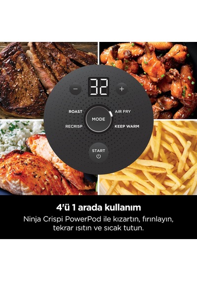 Ninja Crispi 4-In-1 Taşınabilir Cam Hazneli Pişirme Sistemi