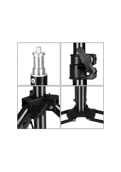Projektör Tripodu, 6 Mm Üniversal Alaşım Zemin Tripodu Katlanabilir Ağır Yük Tripod Ayağı, 2 M Yüksekliğe Kad
