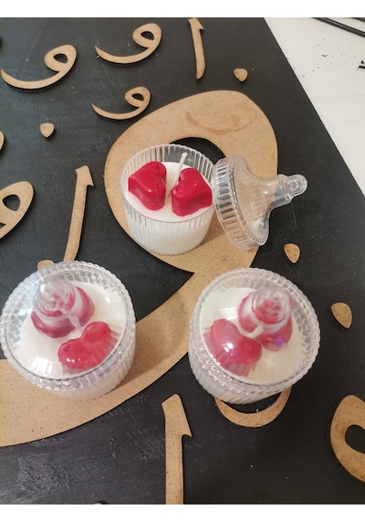 Bernami Mumluk Şamdanpinterest Dekoratif Mum Papatya Kalp Sevgili Mumu - 1 Adet Diğer
