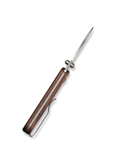 Civivi Baby Banter Slip Joint Guibourtia Wood Handle Satin Finished Nitro-v Blade Kamp Çakı Kahverengi