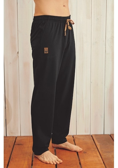 Kly Ince Tek Alt Çok Rahat Pamuk Pijama Siyah