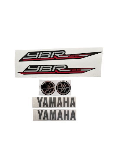 Yamaha YBR125 Esd Depo Sticker Set Kırmızı-Siyah