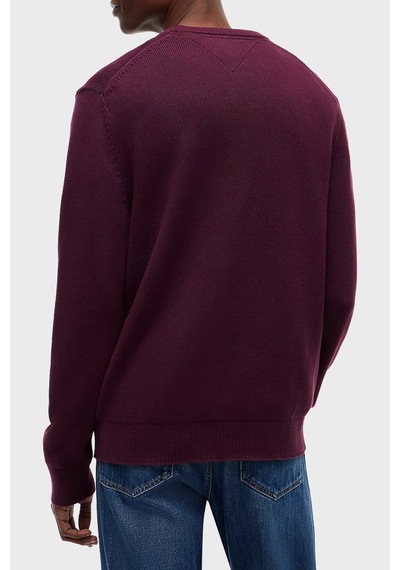 Tommy Jeans Logolu Pamuklu Slim Fit Bisiklet Yaka Örme Kazak Erkek Kazak Dm0dm21787 V11 Bordo Tommy Jeans Logolu Pamuklu Slim Fit Bisiklet Yaka Örme Kazak Erkek Kazak Dm0dm21787 V11 Bordo