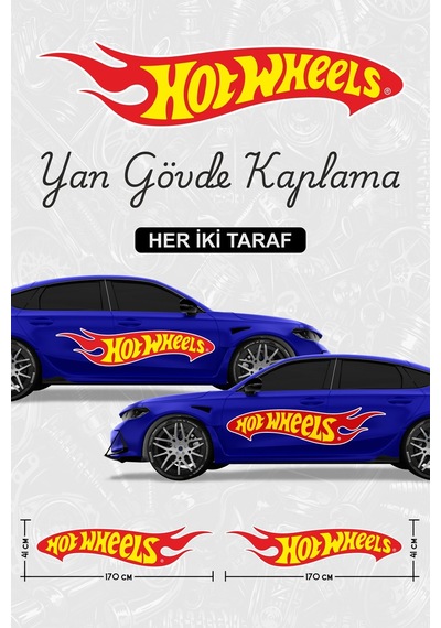 Kırmızı Şerit Yan Gövde Kaplama Sticker Çift - 826755624