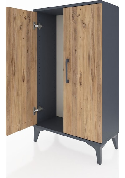 Arges Komodin 2 Kapaklı 60x30x106 Antrasit-çam Antrasit