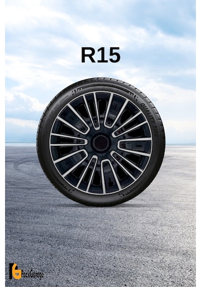 Volkswagen Up Club 15'' İnç Jant Kapağı 4 Adet Siyah Gri C116