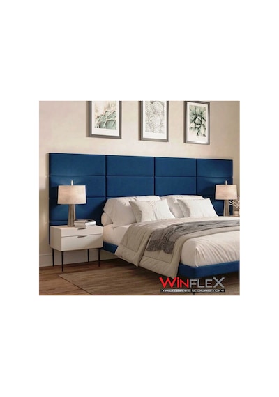 Winflex 25x50cm Dikdörtgen Kumaş Kaplı Akustik Panel- 1 Adet Mavi