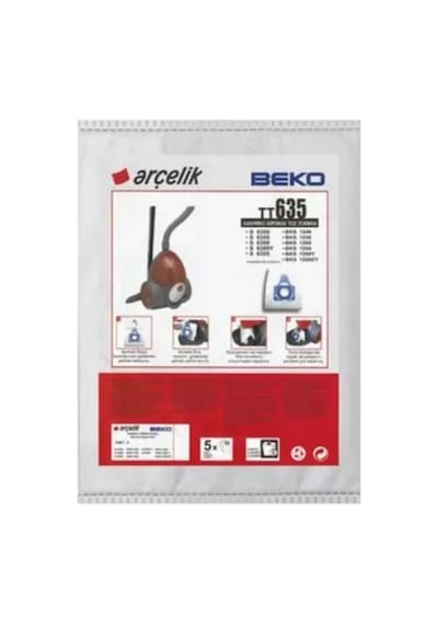 Arçelik Uyumlu Beko Uyumlu Tt635 Elektrikli Süpürge Torbası, 5 Adet