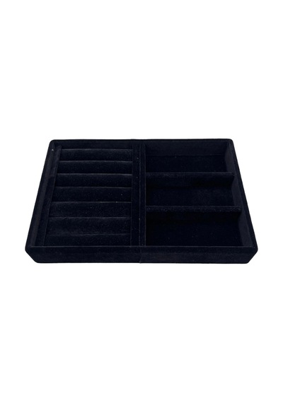 Venedik Model Süet Kumaş Siyah Renk 22 Cm / 14 Cm Çekmece İçi Takı Standı