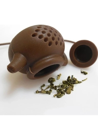 Çaydanlık Tasarımlı Çay Demleme Süzgeci Mavi