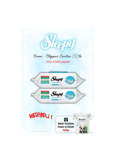Sleepy Ocean - Okyanus Islak Havlusu 2'li Ve Rosıe Tekli