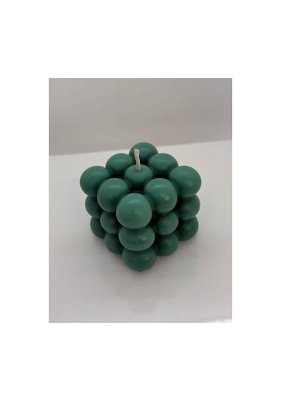 Şeffaf Kutulu Yeşil Bubble Mum-doğal Soya Wax Dekor Mum Düğün, Nişan, Kına,hediyelik