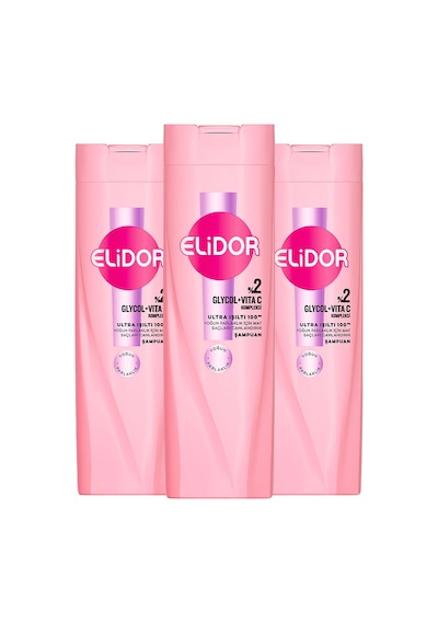 Elidor Ultra Işıltı Yoğun Parlaklık Saç Bakım Şampuanı 3 x 400 ML