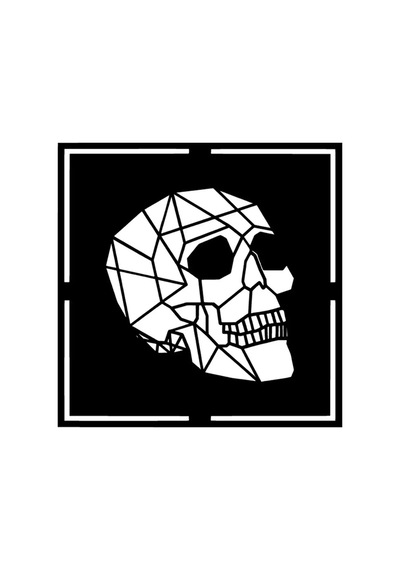Geometrik Kuru Kafa Sticker Oto Motor Laptop Duvar Folyo Sticker 20x20 Cm