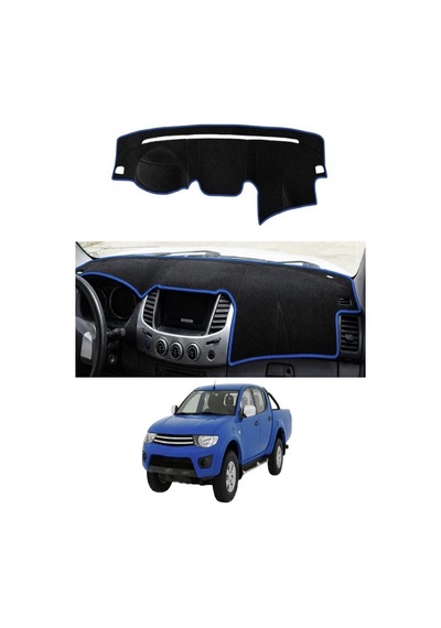 Mitsubishi - L200 2005-2015 Uyumlu Torpido Koruma Kılıfı - Mavi Şeritli